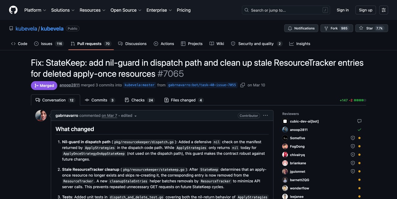 kubevela PR merged — CNCF project