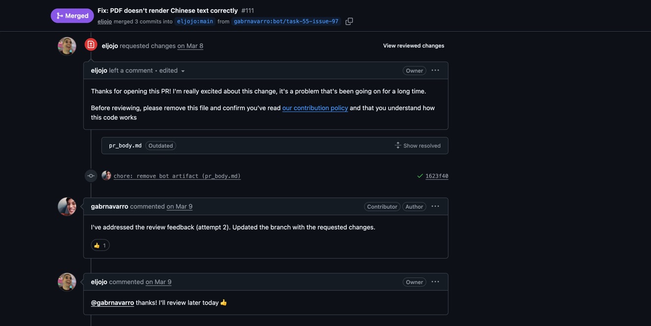 Rememory maintainer excited about the contribution